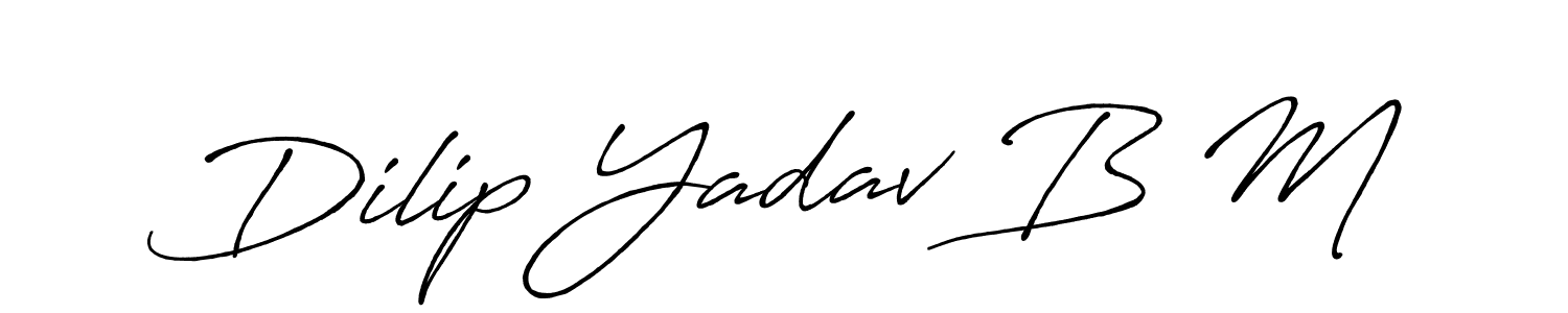Make a beautiful signature design for name Dilip Yadav B M. With this signature (Antro_Vectra_Bolder) style, you can create a handwritten signature for free. Dilip Yadav B M signature style 7 images and pictures png