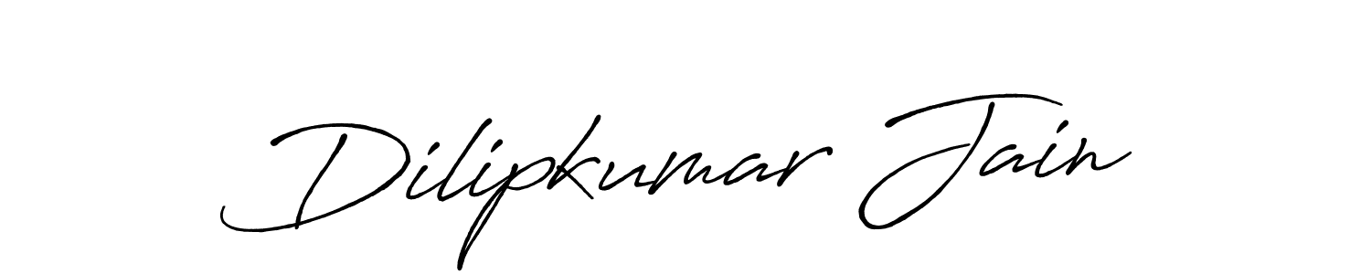 Make a beautiful signature design for name Dilipkumar Jain. With this signature (Antro_Vectra_Bolder) style, you can create a handwritten signature for free. Dilipkumar Jain signature style 7 images and pictures png