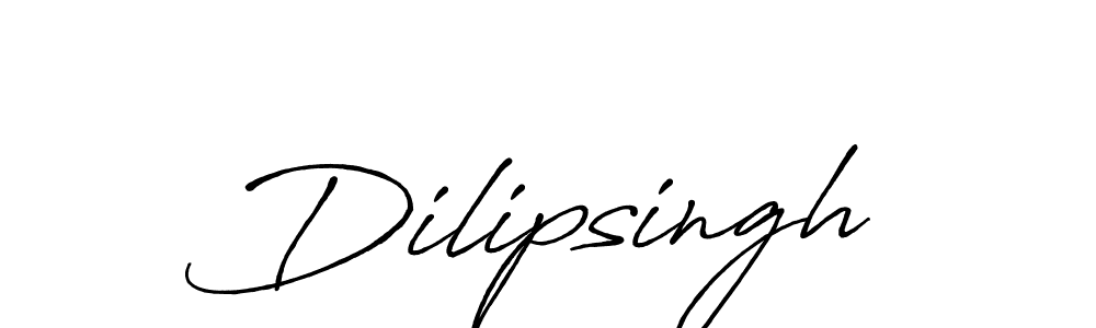 Make a beautiful signature design for name Dilipsingh. With this signature (Antro_Vectra_Bolder) style, you can create a handwritten signature for free. Dilipsingh signature style 7 images and pictures png