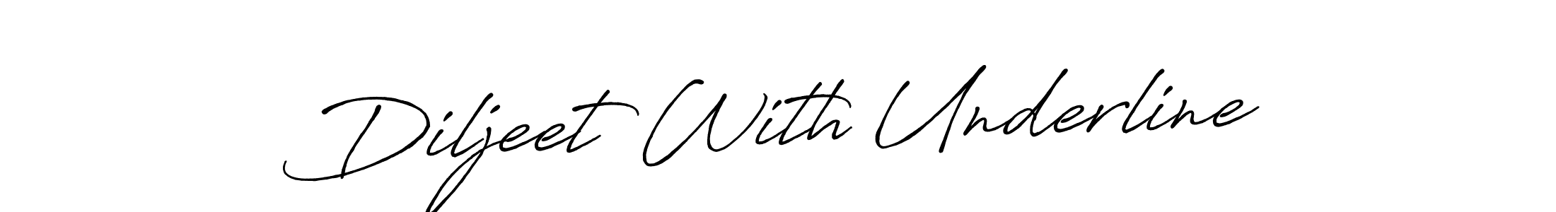 Design your own signature with our free online signature maker. With this signature software, you can create a handwritten (Antro_Vectra_Bolder) signature for name Diljeet With Underline. Diljeet With Underline signature style 7 images and pictures png