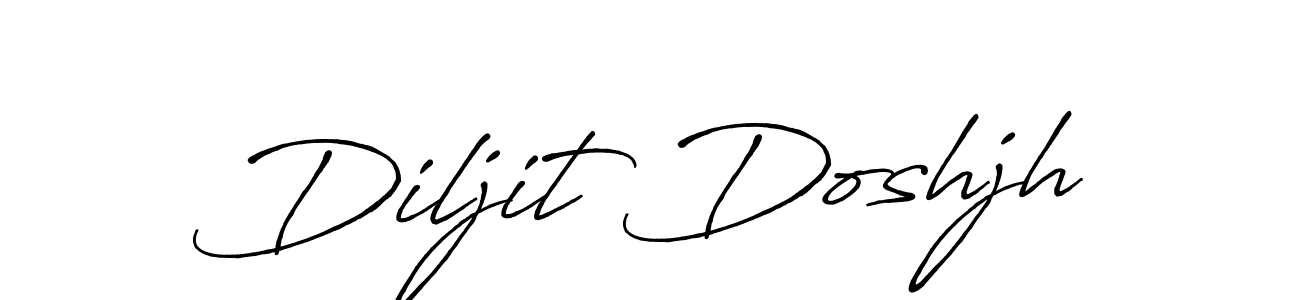 How to make Diljit Doshjh name signature. Use Antro_Vectra_Bolder style for creating short signs online. This is the latest handwritten sign. Diljit Doshjh signature style 7 images and pictures png