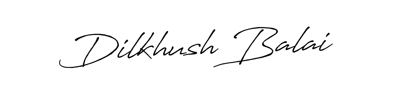 It looks lik you need a new signature style for name Dilkhush Balai. Design unique handwritten (Antro_Vectra_Bolder) signature with our free signature maker in just a few clicks. Dilkhush Balai signature style 7 images and pictures png