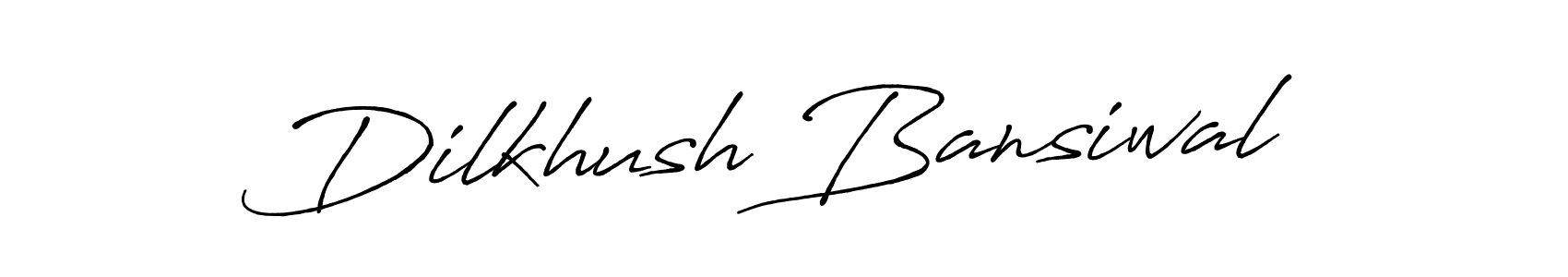 Make a beautiful signature design for name Dilkhush Bansiwal. With this signature (Antro_Vectra_Bolder) style, you can create a handwritten signature for free. Dilkhush Bansiwal signature style 7 images and pictures png