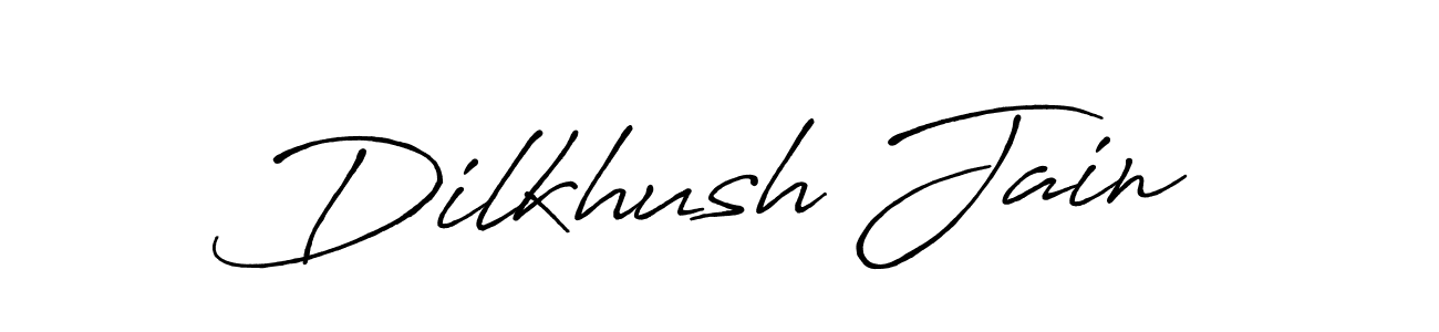 Design your own signature with our free online signature maker. With this signature software, you can create a handwritten (Antro_Vectra_Bolder) signature for name Dilkhush Jain. Dilkhush Jain signature style 7 images and pictures png