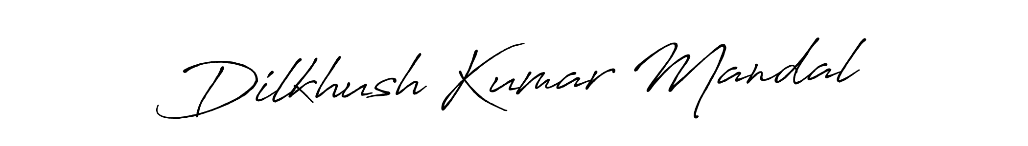 Make a beautiful signature design for name Dilkhush Kumar Mandal. With this signature (Antro_Vectra_Bolder) style, you can create a handwritten signature for free. Dilkhush Kumar Mandal signature style 7 images and pictures png