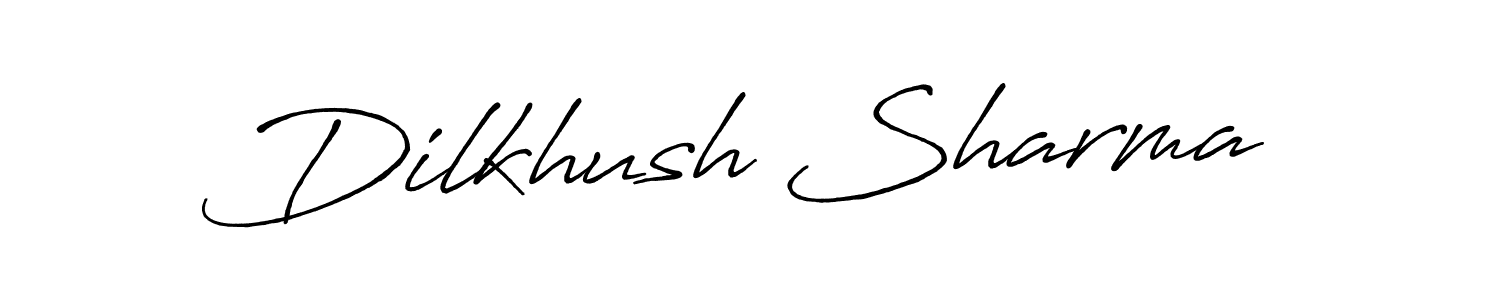 Make a beautiful signature design for name Dilkhush Sharma. With this signature (Antro_Vectra_Bolder) style, you can create a handwritten signature for free. Dilkhush Sharma signature style 7 images and pictures png