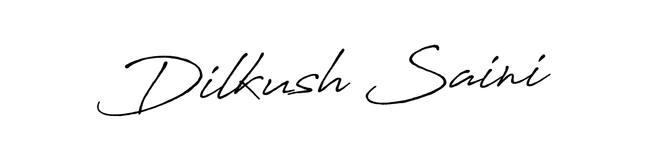 Create a beautiful signature design for name Dilkush Saini. With this signature (Antro_Vectra_Bolder) fonts, you can make a handwritten signature for free. Dilkush Saini signature style 7 images and pictures png