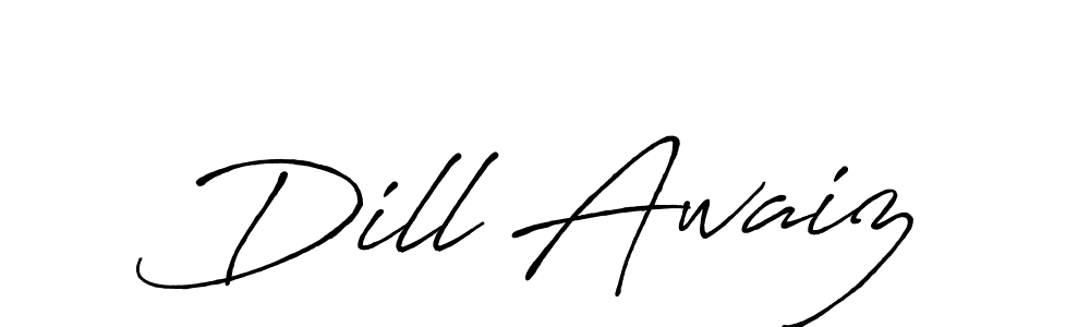 Use a signature maker to create a handwritten signature online. With this signature software, you can design (Antro_Vectra_Bolder) your own signature for name Dill Awaiz. Dill Awaiz signature style 7 images and pictures png