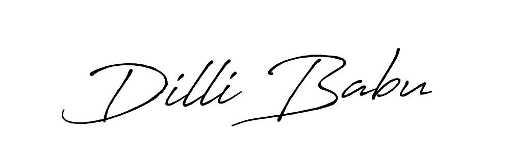 Create a beautiful signature design for name Dilli Babu. With this signature (Antro_Vectra_Bolder) fonts, you can make a handwritten signature for free. Dilli Babu signature style 7 images and pictures png