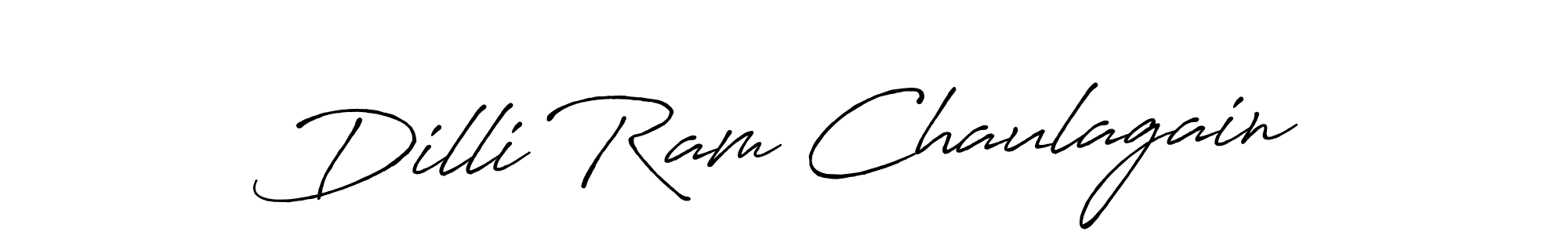 Also we have Dilli Ram Chaulagain name is the best signature style. Create professional handwritten signature collection using Antro_Vectra_Bolder autograph style. Dilli Ram Chaulagain signature style 7 images and pictures png
