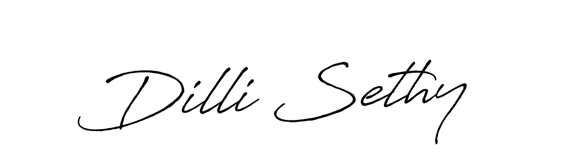 How to make Dilli Sethy signature? Antro_Vectra_Bolder is a professional autograph style. Create handwritten signature for Dilli Sethy name. Dilli Sethy signature style 7 images and pictures png