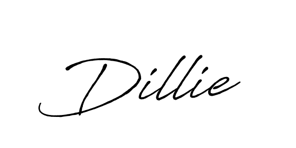 Use a signature maker to create a handwritten signature online. With this signature software, you can design (Antro_Vectra_Bolder) your own signature for name Dillie. Dillie signature style 7 images and pictures png