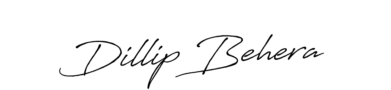 Make a beautiful signature design for name Dillip Behera. With this signature (Antro_Vectra_Bolder) style, you can create a handwritten signature for free. Dillip Behera signature style 7 images and pictures png