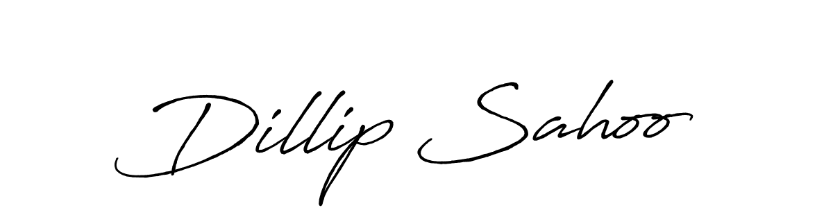 Create a beautiful signature design for name Dillip Sahoo. With this signature (Antro_Vectra_Bolder) fonts, you can make a handwritten signature for free. Dillip Sahoo signature style 7 images and pictures png