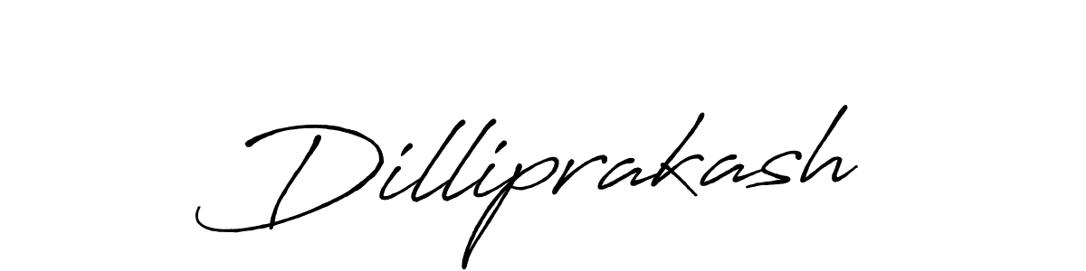 How to make Dilliprakash name signature. Use Antro_Vectra_Bolder style for creating short signs online. This is the latest handwritten sign. Dilliprakash signature style 7 images and pictures png