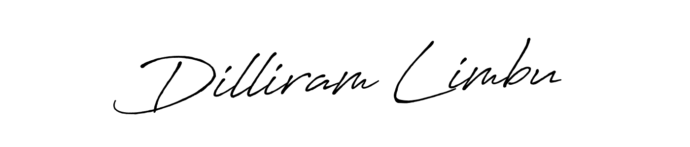Make a beautiful signature design for name Dilliram Limbu. With this signature (Antro_Vectra_Bolder) style, you can create a handwritten signature for free. Dilliram Limbu signature style 7 images and pictures png