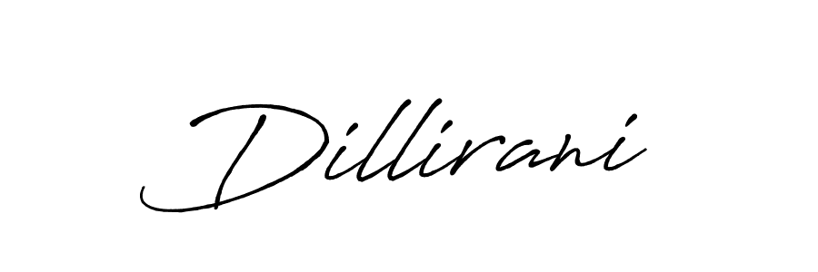 Make a beautiful signature design for name Dillirani. With this signature (Antro_Vectra_Bolder) style, you can create a handwritten signature for free. Dillirani signature style 7 images and pictures png