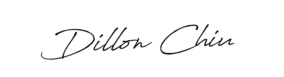 Create a beautiful signature design for name Dillon Chiu. With this signature (Antro_Vectra_Bolder) fonts, you can make a handwritten signature for free. Dillon Chiu signature style 7 images and pictures png