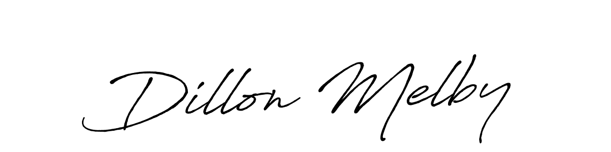 Make a short Dillon Melby signature style. Manage your documents anywhere anytime using Antro_Vectra_Bolder. Create and add eSignatures, submit forms, share and send files easily. Dillon Melby signature style 7 images and pictures png