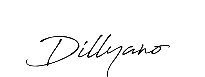 How to make Dillyano signature? Antro_Vectra_Bolder is a professional autograph style. Create handwritten signature for Dillyano name. Dillyano signature style 7 images and pictures png