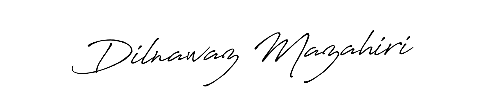 How to make Dilnawaz Mazahiri name signature. Use Antro_Vectra_Bolder style for creating short signs online. This is the latest handwritten sign. Dilnawaz Mazahiri signature style 7 images and pictures png