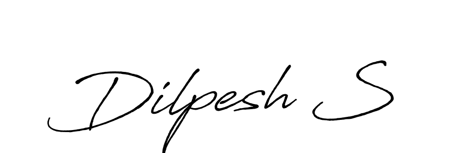 Dilpesh S stylish signature style. Best Handwritten Sign (Antro_Vectra_Bolder) for my name. Handwritten Signature Collection Ideas for my name Dilpesh S. Dilpesh S signature style 7 images and pictures png