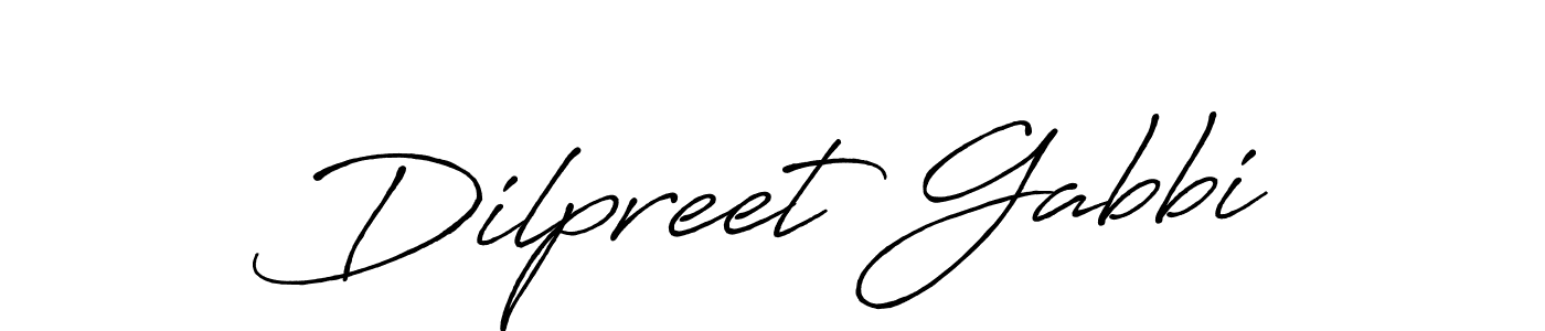 Make a beautiful signature design for name Dilpreet Gabbi. With this signature (Antro_Vectra_Bolder) style, you can create a handwritten signature for free. Dilpreet Gabbi signature style 7 images and pictures png