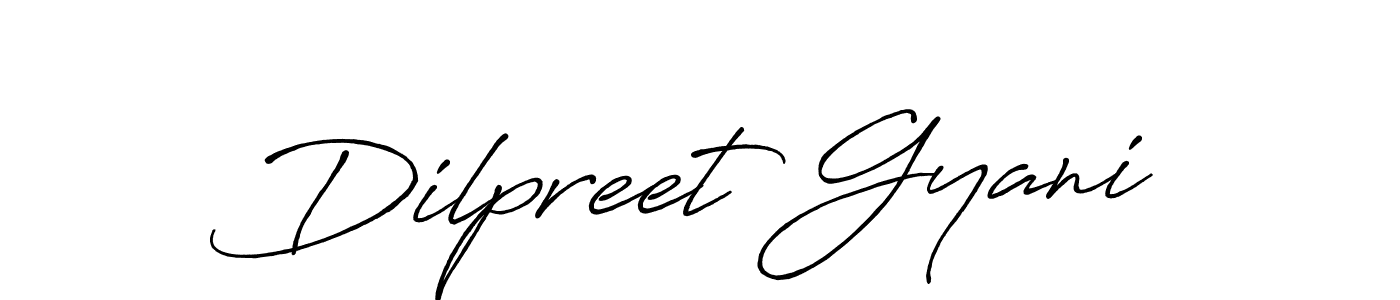 Design your own signature with our free online signature maker. With this signature software, you can create a handwritten (Antro_Vectra_Bolder) signature for name Dilpreet Gyani. Dilpreet Gyani signature style 7 images and pictures png