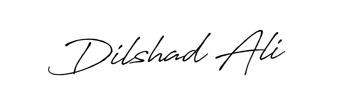 Make a beautiful signature design for name Dilshad Ali. With this signature (Antro_Vectra_Bolder) style, you can create a handwritten signature for free. Dilshad Ali signature style 7 images and pictures png