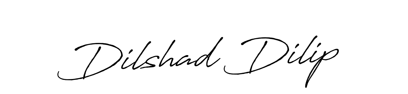 Make a beautiful signature design for name Dilshad Dilip. With this signature (Antro_Vectra_Bolder) style, you can create a handwritten signature for free. Dilshad Dilip signature style 7 images and pictures png