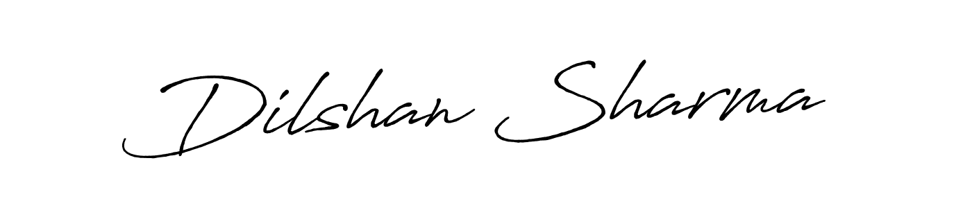 Dilshan Sharma stylish signature style. Best Handwritten Sign (Antro_Vectra_Bolder) for my name. Handwritten Signature Collection Ideas for my name Dilshan Sharma. Dilshan Sharma signature style 7 images and pictures png