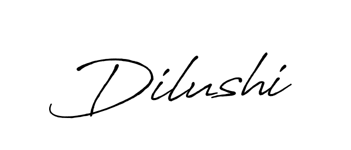 Use a signature maker to create a handwritten signature online. With this signature software, you can design (Antro_Vectra_Bolder) your own signature for name Dilushi. Dilushi signature style 7 images and pictures png