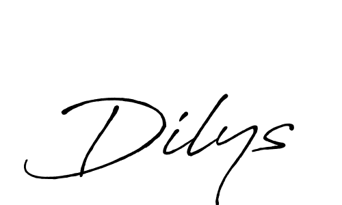 Use a signature maker to create a handwritten signature online. With this signature software, you can design (Antro_Vectra_Bolder) your own signature for name Dilys. Dilys signature style 7 images and pictures png