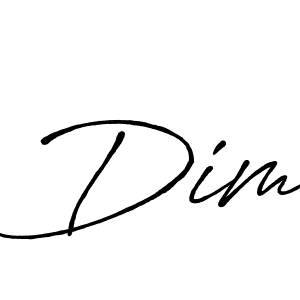 Design your own signature with our free online signature maker. With this signature software, you can create a handwritten (Antro_Vectra_Bolder) signature for name Dim. Dim signature style 7 images and pictures png