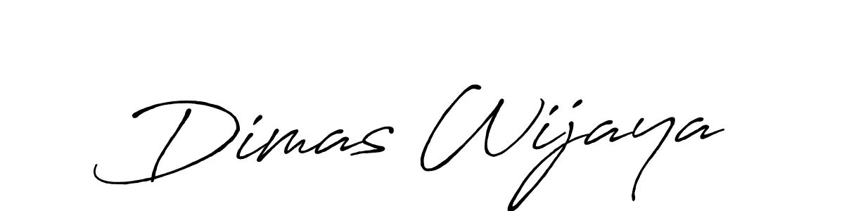 How to make Dimas Wijaya name signature. Use Antro_Vectra_Bolder style for creating short signs online. This is the latest handwritten sign. Dimas Wijaya signature style 7 images and pictures png