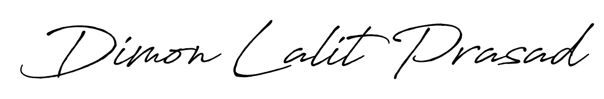 A classic penmanship look for Dimon Lalit Prasad. The Antro_Vectra_Bolder font brings timeless elegance and confidence to every signed document. Dimon Lalit Prasad signature style 7 images and pictures png