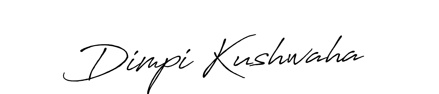 Use a signature maker to create a handwritten signature online. With this signature software, you can design (Antro_Vectra_Bolder) your own signature for name Dimpi Kushwaha. Dimpi Kushwaha signature style 7 images and pictures png
