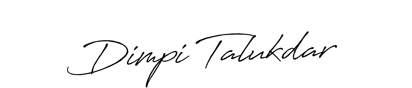 Make a beautiful signature design for name Dimpi Talukdar. With this signature (Antro_Vectra_Bolder) style, you can create a handwritten signature for free. Dimpi Talukdar signature style 7 images and pictures png