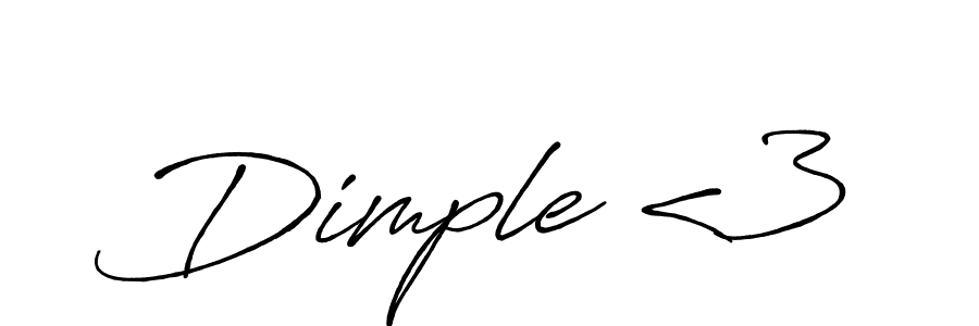 Also we have Dimple <3 name is the best signature style. Create professional handwritten signature collection using Antro_Vectra_Bolder autograph style. Dimple <3 signature style 7 images and pictures png
