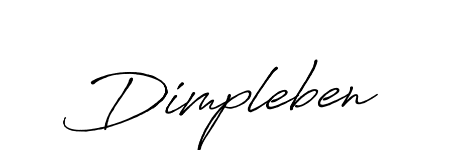 Dimpleben stylish signature style. Best Handwritten Sign (Antro_Vectra_Bolder) for my name. Handwritten Signature Collection Ideas for my name Dimpleben. Dimpleben signature style 7 images and pictures png