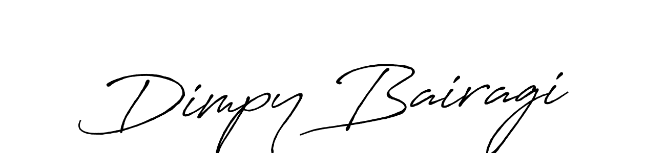 Create a beautiful signature design for name Dimpy Bairagi. With this signature (Antro_Vectra_Bolder) fonts, you can make a handwritten signature for free. Dimpy Bairagi signature style 7 images and pictures png