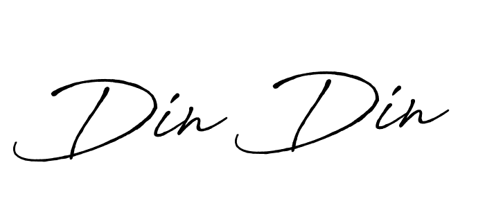 Design your own signature with our free online signature maker. With this signature software, you can create a handwritten (Antro_Vectra_Bolder) signature for name Din Din. Din Din signature style 7 images and pictures png