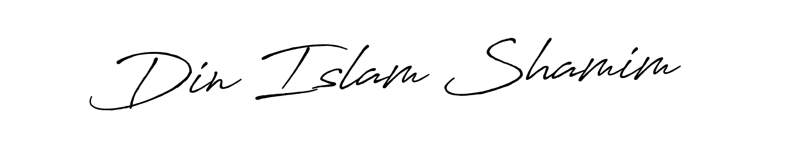 It looks lik you need a new signature style for name Din Islam Shamim. Design unique handwritten (Antro_Vectra_Bolder) signature with our free signature maker in just a few clicks. Din Islam Shamim signature style 7 images and pictures png