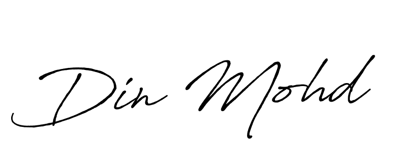 How to make Din Mohd name signature. Use Antro_Vectra_Bolder style for creating short signs online. This is the latest handwritten sign. Din Mohd signature style 7 images and pictures png