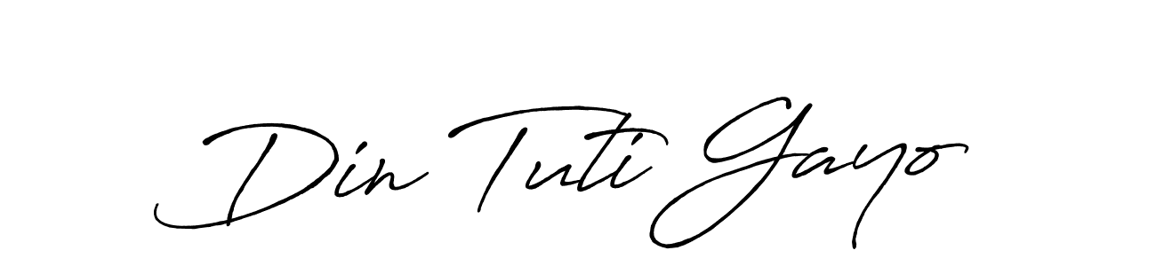 This is the best signature style for the Din Tuti Gayo name. Also you like these signature font (Antro_Vectra_Bolder). Mix name signature. Din Tuti Gayo signature style 7 images and pictures png