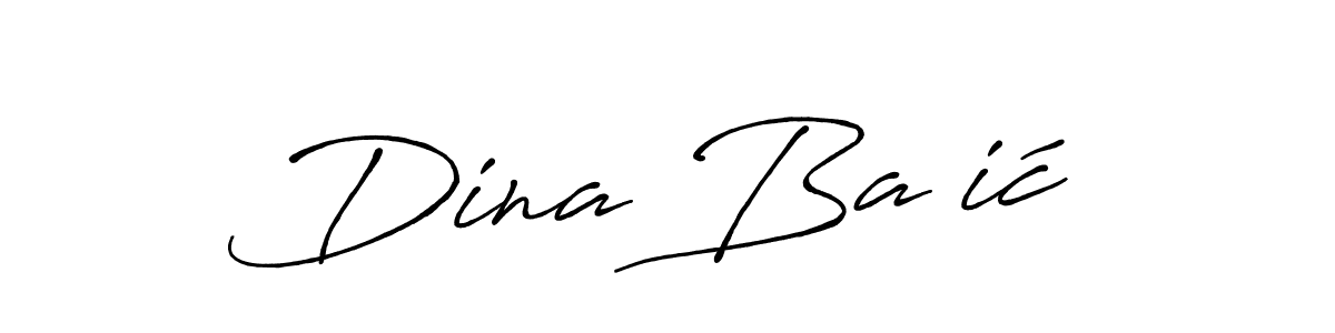 Dina Bašić stylish signature style. Best Handwritten Sign (Antro_Vectra_Bolder) for my name. Handwritten Signature Collection Ideas for my name Dina Bašić. Dina Bašić signature style 7 images and pictures png