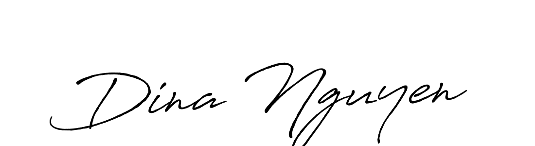 Design your own signature with our free online signature maker. With this signature software, you can create a handwritten (Antro_Vectra_Bolder) signature for name Dina Nguyen. Dina Nguyen signature style 7 images and pictures png