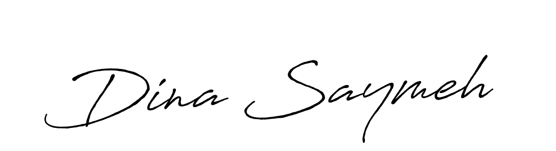 Use a signature maker to create a handwritten signature online. With this signature software, you can design (Antro_Vectra_Bolder) your own signature for name Dina Saymeh. Dina Saymeh signature style 7 images and pictures png