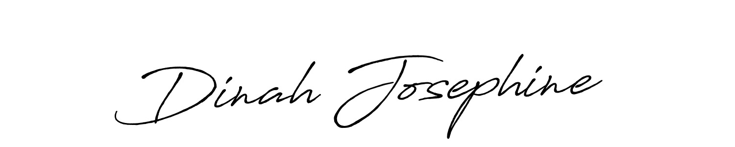 Create a beautiful signature design for name Dinah Josephine. With this signature (Antro_Vectra_Bolder) fonts, you can make a handwritten signature for free. Dinah Josephine signature style 7 images and pictures png