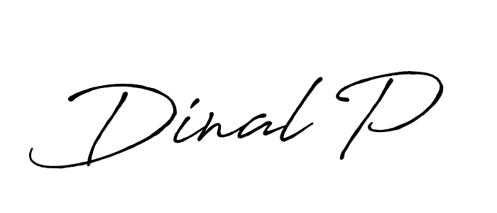 How to make Dinal P signature? Antro_Vectra_Bolder is a professional autograph style. Create handwritten signature for Dinal P name. Dinal P signature style 7 images and pictures png